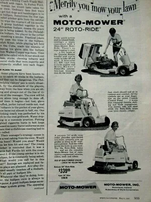 Moto Mower Merrily You Mow Your Lawn Regional Rare Original Print Ad-8.5 X 11  • $6.95