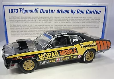 MOPAR/ERTL. 1/18 Scale 1973 PLYMOUTH DUSTER”MOPAR MISSILE”VERY RARE • $225