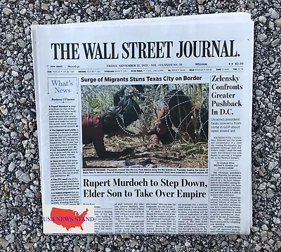 $7.99 • Buy Wall Street Journal- Friday September 22, 2023 (fox - Rupert Murdoch Steps Down)