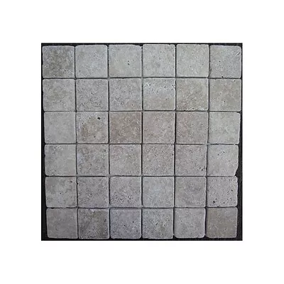 Noce Tumbled Travertine Mosaic 50x50 • $17.75