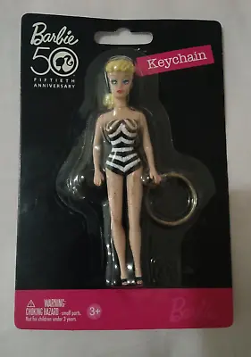 $4.99 • Buy Barbie Doll Keychain - 50th Anniversary - New In Package 