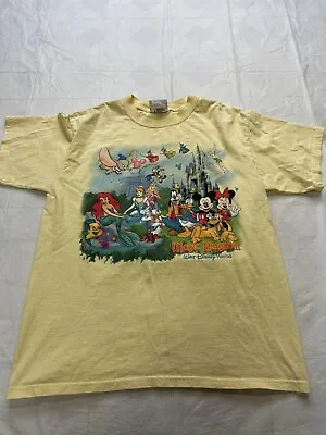 Vintage 90s Disney Walt Disney World Magic Kingdom T-Shirt Mickey Mouse Size M • $149.95