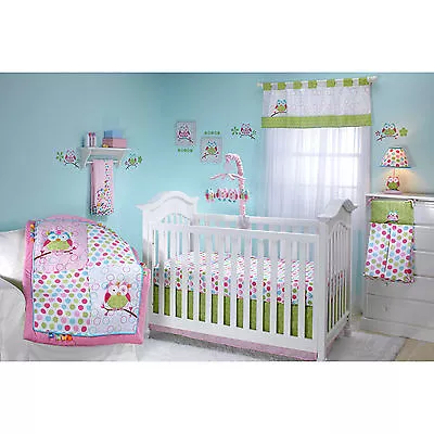 $69 • Buy Taggies Owl Collection  3piece Baby Crib Bedding Set - Polka Dots  Hard To Find 