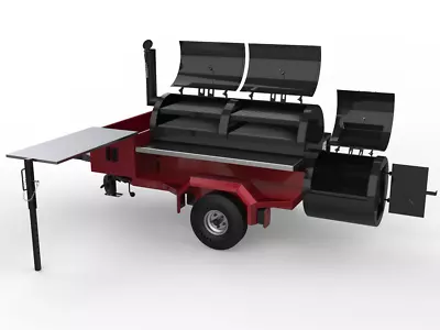 Diy Bbq Smoker  Trailer Plans  -barbeque  Smoker Build - Plans On Cd-rom • $95