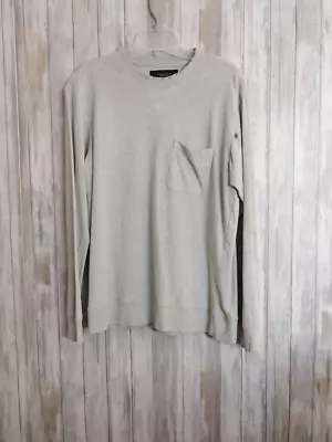 Douglas Hayward Long Sleeves T-Shirt Mens Medium LS Sweat Tee Pullover Top Grey • £7.99