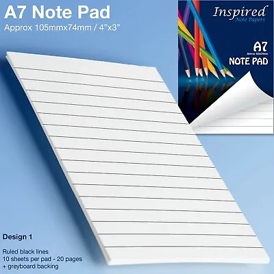 Mini Notepad Notebook A7 Jotter Note Paper Scribble Pad Pocket Size Sketchpad • £2.99