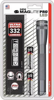 MagLite - SP2P09H Maglite Mini PRO LED Linterna AA De 2 Celdas Con Funda Negra • $34.38