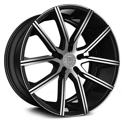 20 Lexani Wheels Gravity Black Mach Stagger Rims Tires Fit 350Z Lexus Audi G35 • $1929.99