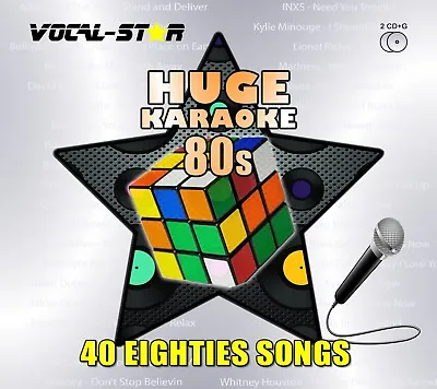 £10.99 • Buy Vocal-Star 80s Eighties Huge Karaoke Hits Cdg Cd+G Disc Set - 40 Songs
