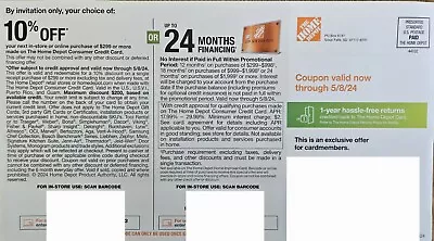 Home Depot 10% Off Coupon: In Store Or Online - Expires On 05/08/2024 • $21.95