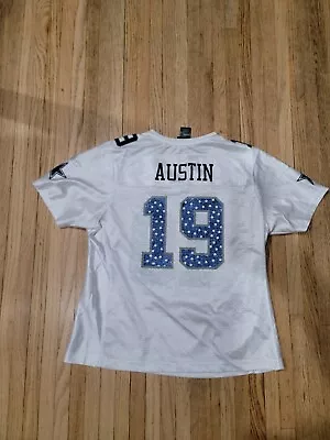 Women Reebok NFL Team Apparel Dallas Cowboys Miles Austin #19 Jersey Large White • $22.87