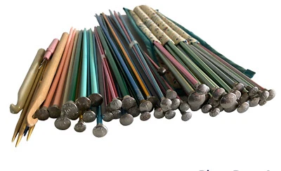 $34.99 • Buy Large Lot Vintage Crochet Hooks & Knitting Needles Mix Lot Of 60