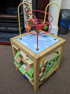 £7.99 • Buy Janod Wooden Activity Cube Toy With Wooden Blocks 