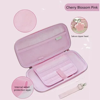Cherry Pink Carrying Case Bag Console Card Storage For Nintendo Switch/Lite/OLED • $45.69