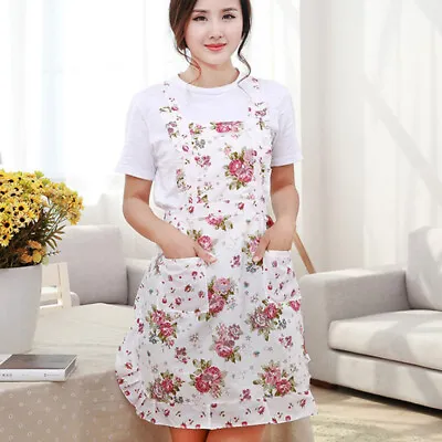 Lady Kitchen Apron Dress Restaurant Home Kitchen For Pocket Cooking Funny ApATSE • £5.49