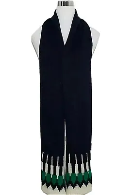Talbots Women's Scarf Black Multi-color Wool Blend Size Medium New  • $19.50