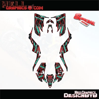 $89 • Buy Graphics Kits Decals Stickers BLR  4 YAMAHA RAPTOR 350 2004-2014