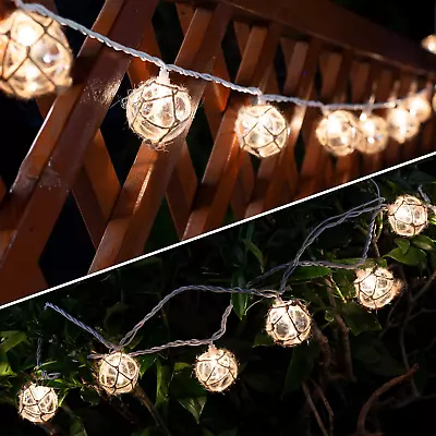 Nautical Fish Float String Lights Outdoor Beach String Lights Set Of 10 Clear G • $21.71