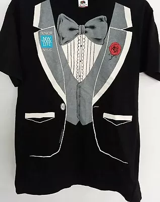 Vintage 1980 Tuxedo Single Stitch Tee T-Shirt Size XL Black  • $9.99