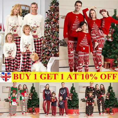 £9.95 • Buy Christmas Pyjamas Family Matching Adult Kids Baby Xmas Nightwear PJs UK Stock