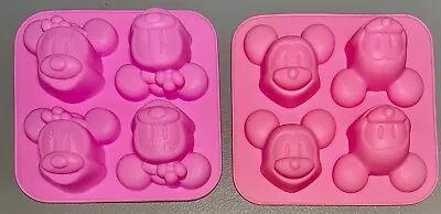 Set-2 Disney Silicone Small Cake Chocolate Mold Mickey & Minnie Mouse Daiso New • $17.99