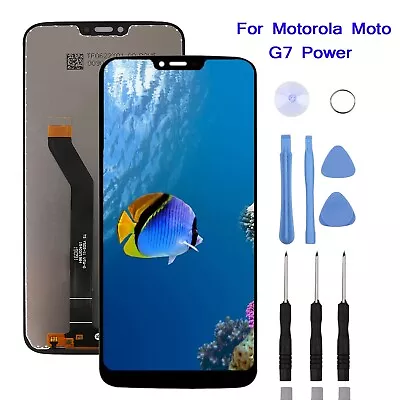 For Motorola Moto G7 Power LCD Screen Replacement Display Touch Digitizer XT1955 • £16.66