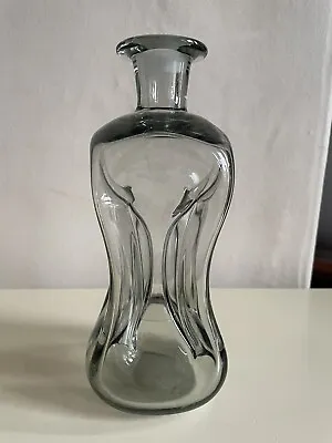 Holmegaard Danish Handblown Smoked Grey Glass Kluk Kluk Decanter (No Stopper) • £18