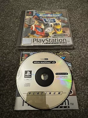 Micro Machines V3 - PS1 Sony PlayStation One Game - PAL Complete * • £8.99