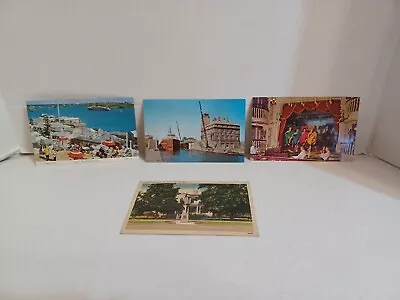 Lot Of 4 Vintage 1960s Disneyland Bermuda South Carolina Michigan Post Cards • $10.45