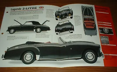 ★★1956 Aston Martin Lagonda 3-l Spec Sheet Brochure Photo Info Pamphlet 3l 56★★ • $9.99