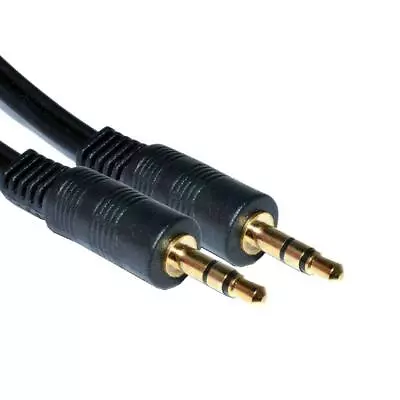 3.5mm Jack Male To Male Plug Aux Cable Audio Lead For Headphone/MP3/iPod/Car Lot • £1.75