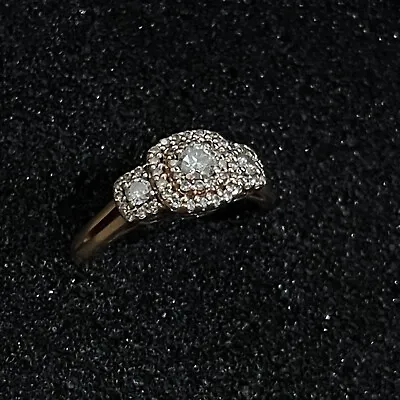 Zales 1/2CCTW Rose Gold Engagement Diamond Accent Stone Ring • $399.99