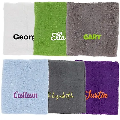 £19.99 • Buy Personalised Embroidered Towel With Name Bath Or Hand Towels Kids, Dogs & Family