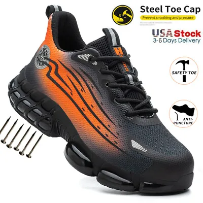 Indestructible Mens Work Shoes Steel Toe Shoes Breathable Sneakers Safety Boots • $28.99