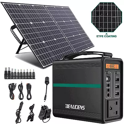 BEAUDENS 166Wh Portable Power Station Solar Generator +100W Foldable Solar Panel • £249.99