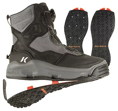 Size #11 Korkers Darkhorse Wading Fishing Boot Studded +kling-on Soles • $229.99