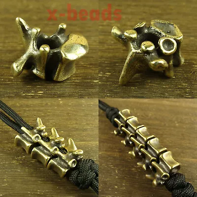   Vertebrae   Shaped Solid Brass Lanyard Bead Paracord Beads For Knife XLB093 • $10.99