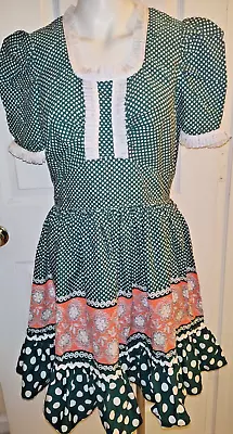 Handmade Vintage 70's SQUARE DANCE Rockabilly Swing Dress Size Medium • $34.99