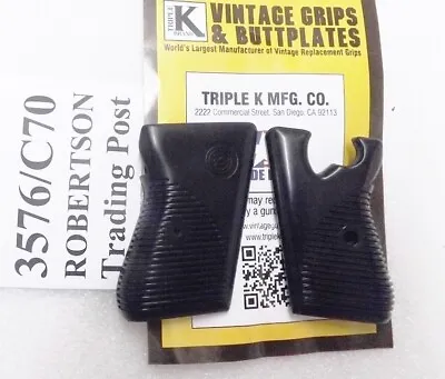 Triple K Grips For CZ50 CZ70 Black Polymer 3576G New No Screw Authentic Copy • $36