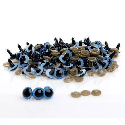 100Pcs/Set 10mm Plastic Safety Eyes For For Doll Puppet Craft • $15.73