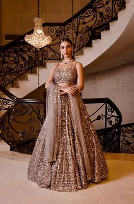 Indian Bridal Lehenga Choli Party Wear Choli Lehnga Bollywood Designer Dress 2 • $64.96