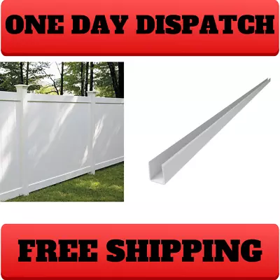 White Vinyl Fence U-Channel: 1.02  X 1.379  X 59.5  - Durable & Versatile NEW • $4.90