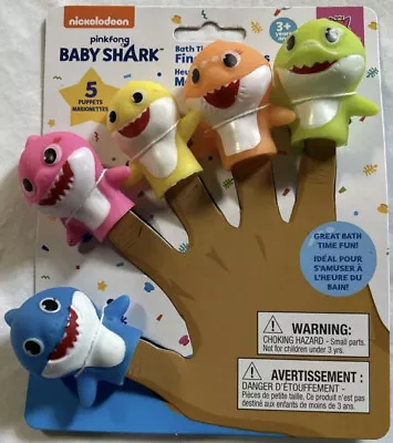 Nickelodeon Pinkfong Baby Shark Finger Puppets Bath Toys - 5 - NIP • $15.99