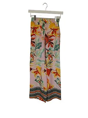 £9.99 • Buy River Island Women's Pink Floral Pattern Palazzo Trousers - UK 4