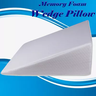 Hypoallergenic Wedge Pillow Memory Foam Neck Back Leg Pain Relieve Acid Reflux  • £17.95