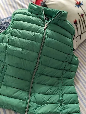 M&S Green Feather Down Gilet Size 14 • £19.88