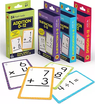 4Pack Math Flash Cards For Kids Ages 4-8 211 Addition And Subtraction Flash Card • $13.99
