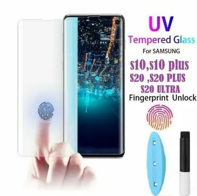 £4.49 • Buy For Samsung Galaxy S23 ULTRA UV Tempered Glass Full Liquid Glue Screen Protector