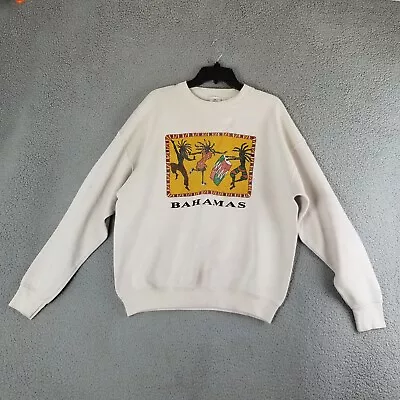 VTG 90s Sweatshirt Men XL Bahamas Dancing Drums Reggae Crewneck USA Sweater • $19.42