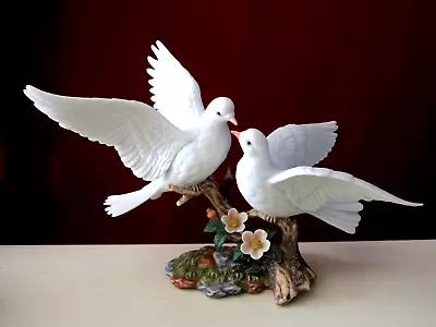 Large 1990 Maruri Studio Wings Of Love 2 Dove Birds Porcelain Figurines D-9023 • $48.50